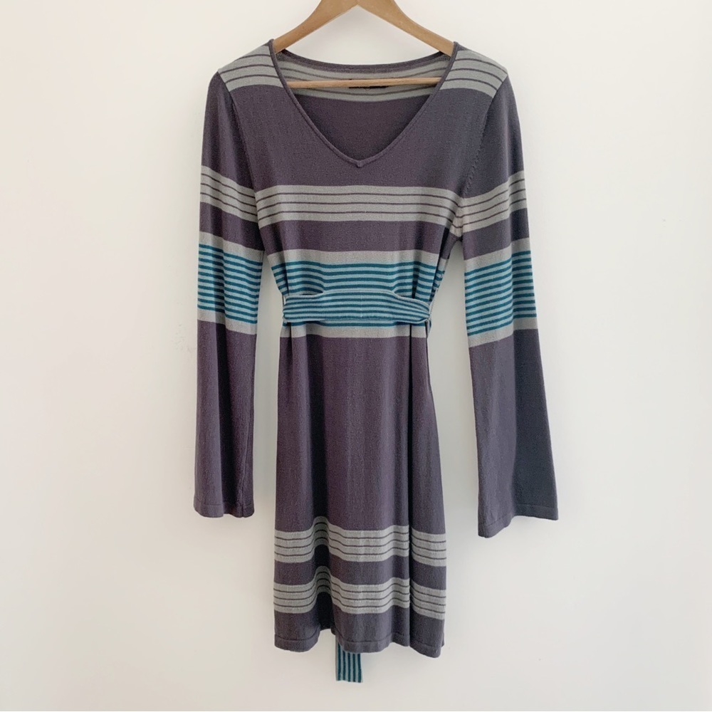 Prana Sydney Striped Knit Sweater Dress Medium - Picture 2 of 7